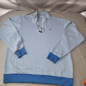 Bald Head Blues 1/4 Zip Mens XL Striped‎ Performance Pullover LS EUC Golf Casual